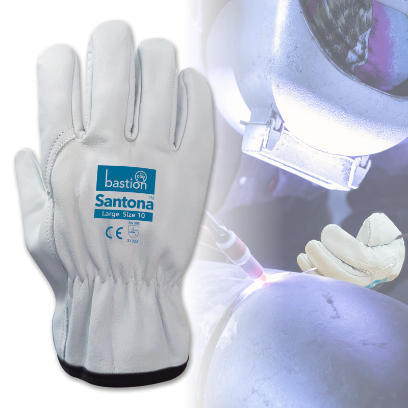 SANTONA COW GRAIN NATURAL LEATHER RIGGERS GLOVES