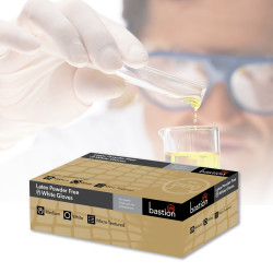 LATEX GLOVES - WHITE - POWDER FREE - MICRO TEXTURED