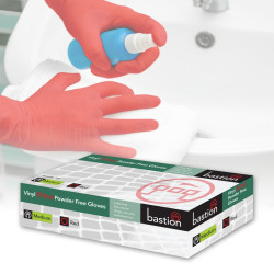 VINYL GLOVES - POWDER FREE - RED