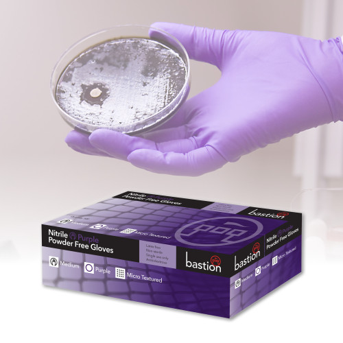 NITRILE PURPLE GLOVES - POWDER FREE - MICRO TEXTURED