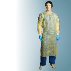 POLYPROPYLENE ISOLATION GOWN - YELLOW