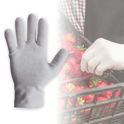 COTTON INTERLOCK GLOVES - HEMMED CUFF