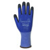 MATARO BLUE NYLON GLOVES - BLACK POLYURETHANE COATING