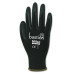 MILAN BLACK NYLON GLOVES - BLACK SANDY FOAM NITRILE COATING