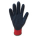 MUNICH RED NYLON GLOVES - BLACK CRINKLED LATEX COATING