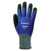 AREZZO CUT 5 GREY HPPE GLOVES - BLUE FULL NITRILE COATING WITH BLACK SANDY FOAM NITRILE COATING
