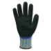 AREZZO CUT 5 GREY HPPE GLOVES - BLUE FULL NITRILE COATING WITH BLACK SANDY FOAM NITRILE COATING