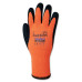 MODINA CUT 3 ORANGE ACRYLIC THERMAL GLOVES - BLACK SANDY LATEX COATING